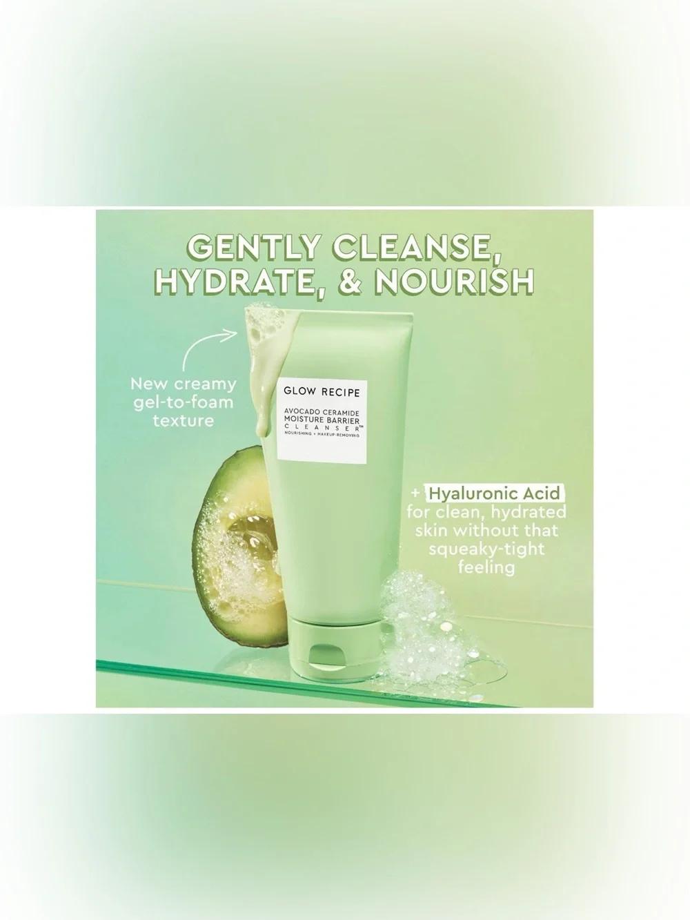 Glow Recipe Avocado Ceramide Moisture Barrier Cleanser,Full Sz 5oz, BNIB, SEALED